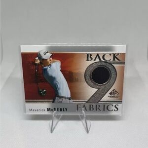 SP Game Used Maverick McNealy Back 9 Fabrics Card
